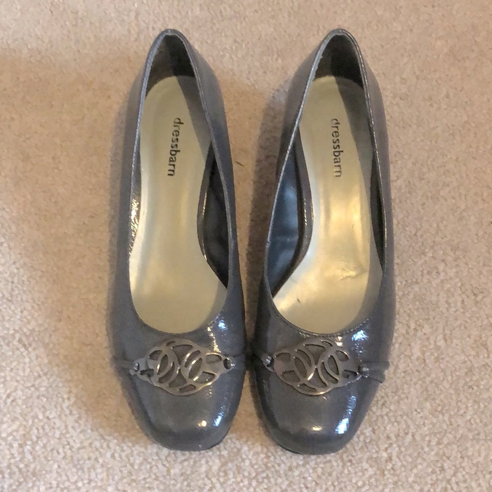 Gray Dress Barn patent leather heels